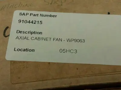 Emerson 2950-9063 Fan Kit 5HP Fuse Board W/W2S107-AA01-39 Cooling Fan