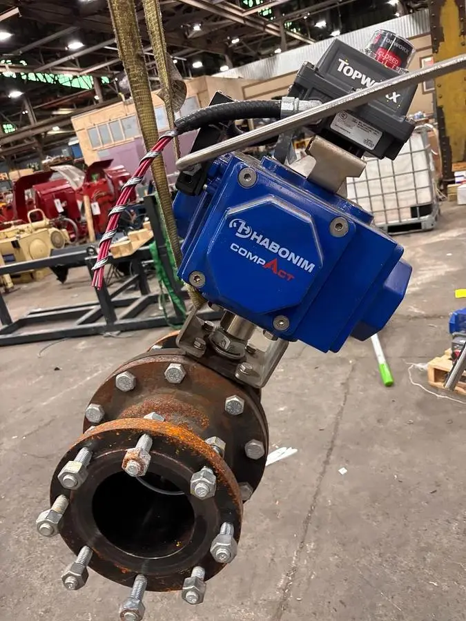 HABONIM C60-SR-2A2B-MET PNEUMATIC VALVE C60SR2A2BMET W/ FISHER DVC6200 CONTROL