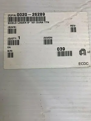AMAT 0020-26289 SHIELD LOWER 6'' 101 DURA TTN