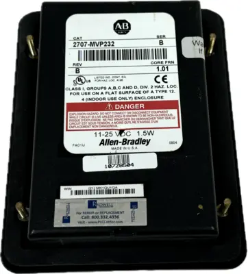 USED ALLEN BRADLEY 2707-MVP232 MICROVIEW PANEL SER. B REV. B FRN: 1.01