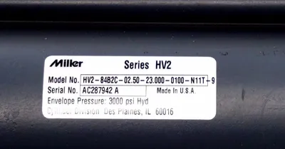 NEW MILLER HV2-84B2C-02.50-23.000-0100-N11T-9 CYLINDER HV284B2C0250230000100N11T