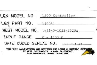USED LEEDS & NORTHRUP 150051 TEMPERATURE CONTROLLER