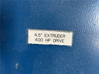 4.5" Davis Standard Single Screw Ram Stuffing Extruder, Model 45IN45-34, 400HP, New in 2011