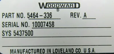 USED WOODWARD 5464-336 MODULE REV A 5464336