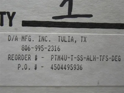 D/A Mfg. Inc. PTM4U-T-SS-ALH-DEG Unimount Pressure Transmitter Manifold New NIB