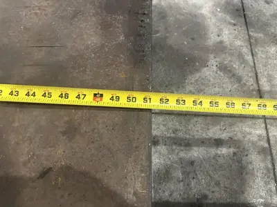 114" X 51" X 7" HIGH STEEL LAYOUT RISER PLATE: STOCK #23182