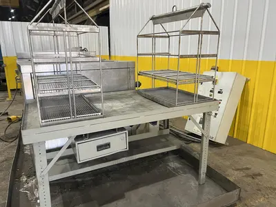 3 TANK FISA MODEL #3VST-350P ULTRASONIC PARTS BASKET TYPE CLEANING SYSTEM: STOCK #20623