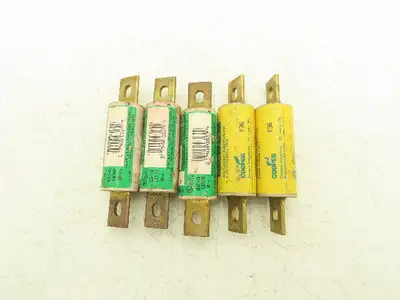 Time Delay Fuse 100A 600VAC Class J Mixed Brand Lot of 5