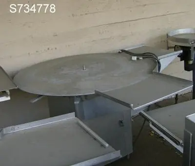 Table, Accumulation, 48" Dia, Alum, 1/4 HP, Cozzoli #S734778