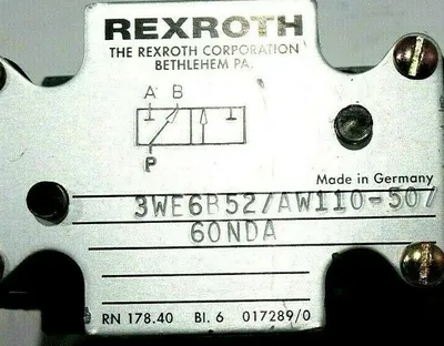 NEW REXROTH 3WE6B52 / AW110-50 / 60NDA VALVE 3WE6B52AW1105060NDA