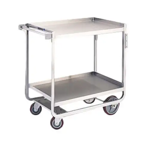 Lakeside 943 2 Level Stainless Utility Cart w/ 1000 lb Capacity, Raised Ledges