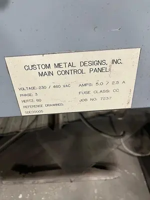 Used CUSTOM METAL DESIGNS SDA-1050-RR Accumulation Tables Oregon US | Ager Tank & Equipment Co. #1280320