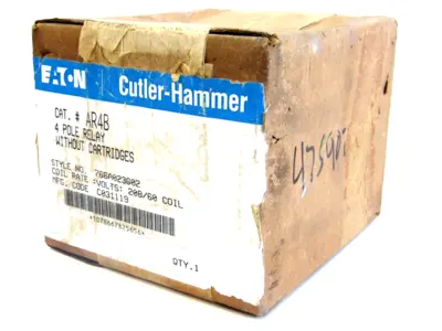 NEW EATON CUTLER-HAMMER AR4B RELAY 4 POLE W/O CARTRIDGES