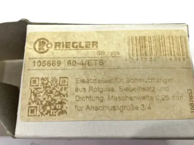 USED RIEGLER REPLACEMENT DIRT STRAINER SET 60-4/ETS