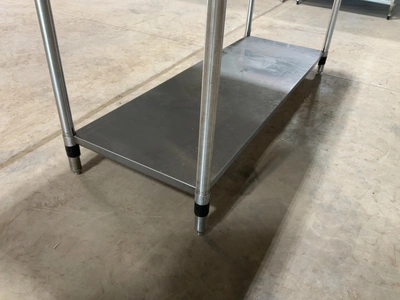 Used SAUBER SELECT PA8372 STAINLESS STEEL COMMERCIAL WORK TABLE 72” W/CAN OPENER Food Prep Tables Michigan US | Miedema Asset Management Group #1580131