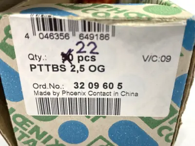 USED PHOENIX CONTACT 3209605, PTTBS 2,5 OG