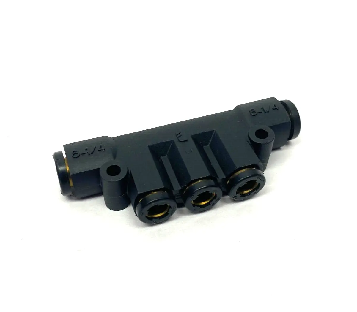 USED PARKER PNEUMATIC PUSH-IN FITTING 6MM TO 8MM TUBE BLACK