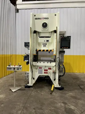 88 TON AIDA MODEL #DSF-N1-800 GAP FRAME SERVEPRO SERVO PRESS 6.3” STROKE 2015 : YOBRO #25100