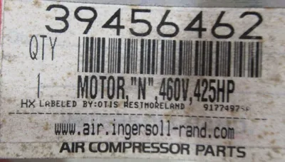 NEW RELIANCE ELECTRIC 39456462 MOTOR 425HP 460V 02MIN73808-G001-HB 449TDZ 3-3/4"