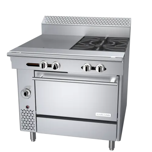 Garland C36-14R 36" 2 Burner Gas Range w/ Hot Top & Standard Oven, Natural Gas