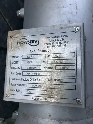 Flowserve A3R133578-01 5 Gal SS Seal Reservoir for Supply Tanks 620PSI/-20-200°F