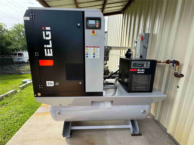 Used 2025 ELGI EN 11 Rotary Screw & Sliding Vane Air Compressors Texas US | MachineryMax #1262885