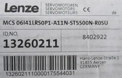 NEW LENZE MCS 06I41LRS0P1-A11N-ST5S00N-R2SU SERVO MOTOR