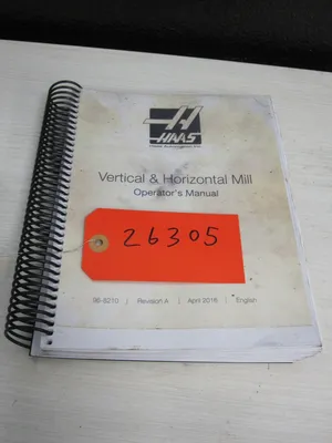 USED HAAS operators manual