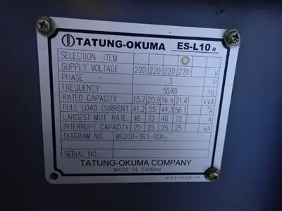 USED OKUMA HERITAGE ESL10 II