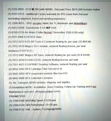 2015 EOS M290 3D PRINTER | CNC EXCHANGE (9)