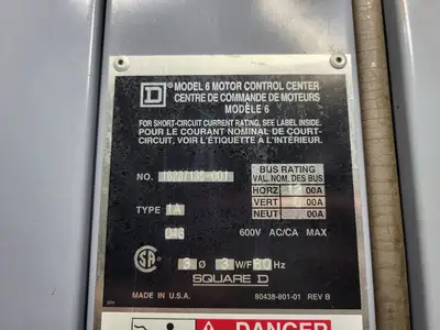USED SQUARE D MODEL 6