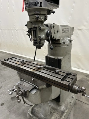 Bridgeport Step Pulley Vertical Knee Mill, 9” x 42” Table, 1 HP