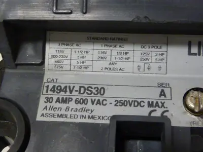USED ALLEN BRADLEY 1494V-DS30 SER A