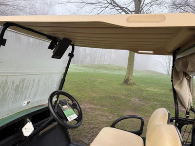 (1) 2017 E-Z-Go golf cart with a Kawasaki gas engine, model 625111G01,includes canopy, ball cover, c...