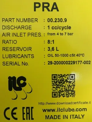 NEW ILCLUBE 00.230.9 PRA LUBRICATION PUMP 002309