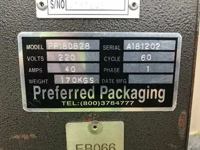 Preferred Packaging PP180828 Shrink Tunnel 220V 40A 60Hz 1PH