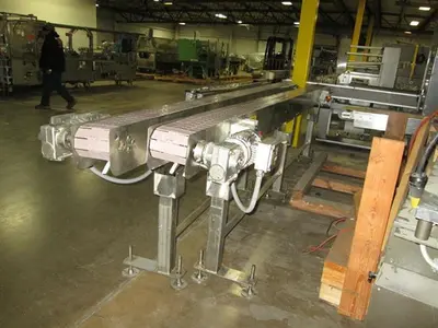 Hanover 6" wide x 14-ft Long Stainless Steel Flat Top Chain Conveyor