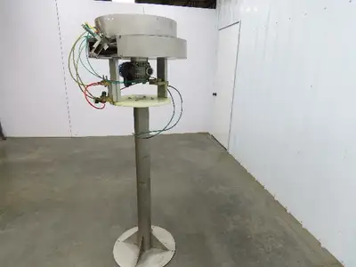 Marin G&C Rotary Orienting Aerosol Cap Sorter Stainless Bowl Pedestal Feeder 24"