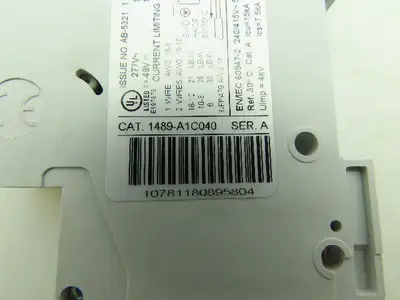 Allen Bradley 1489-A1C040 4A Circuit Breaker Series A 277V 1 Pole 4 Amp Lot of 6