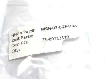 USED HIWIN MGN-07-C-ZF-H-M, MGN07CZFHM, MGN7H