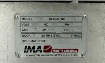 IMA model 150 Packaging Machines – FFS / Blister / Cartoner | Perry Equipment (3)