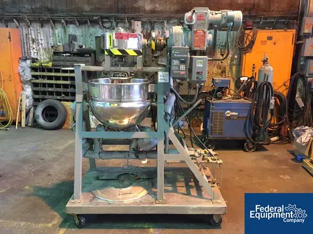 Used Lee Industries 25 Gal Lee Industries Double Motion Kettle, S/S, 90# Stainless Steel Tanks Ohio US | Federal Equipment Company #125346