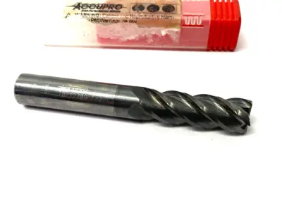 USED ACCUPRO SQUARE END MILL: 1/2" DIA, 1-1/2" LOC, 4 FLUTE, SOLID CARBIDE