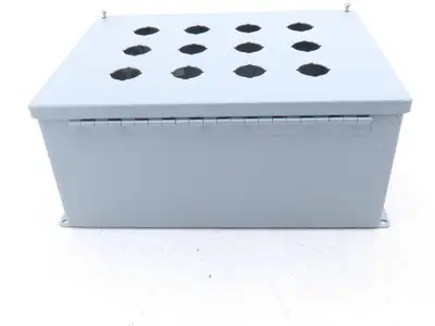 Hoffman E12PB Enclosure 12-Hole 30.5mm Pushbutton Control Panel 13.5x10x6"