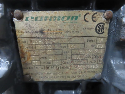 Carman Vibratory Motor, Refurbished, 2 HP