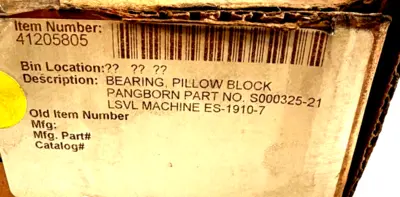 NEW P.T. INTERNATIONAL S000325-21 PILLOW BLOCK BEARING TWO-BOLT MOUNTED UNIT
