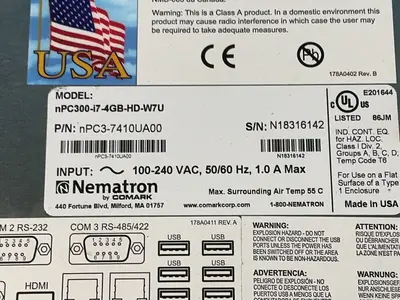 Used NEMATRON NPC37410UA00 / NPC300I74GBHDW7U Automation Control (HMI) Ohio US | HGR 24 #1321550
