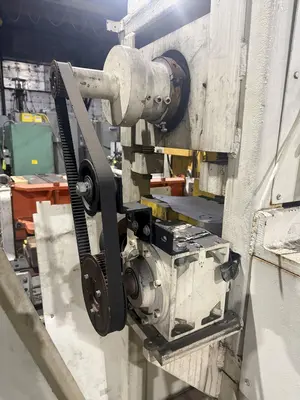 48” WIDE x 30 HP MECHANICAL IN-LINE COIL PRESS & SHEAR WITH PLC VARIABLE SPEED DRIVE: STOCK #22968