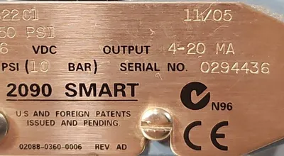 Rosemount PG2S22C1 PRESSURE TRANSMITTER 150PSI. Loc6E-4