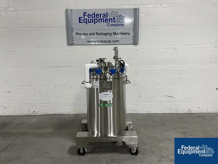 Used Precision 125 Liter Integrated Biosystems Cryovessel, 316L S/S, 50/65# Stainless Steel Tanks Ohio US | Federal Equipment Company #126285